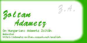 zoltan adametz business card